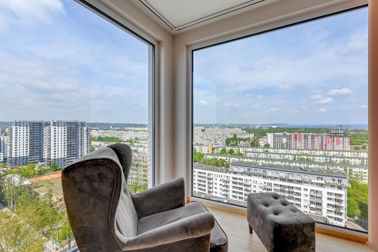 Top Floor Z Widokiem Na Morze By Downtown Apartments Danzica Esterno foto